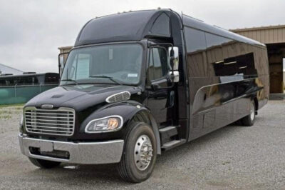 Freightliner Black Party Bus Rental in Florida